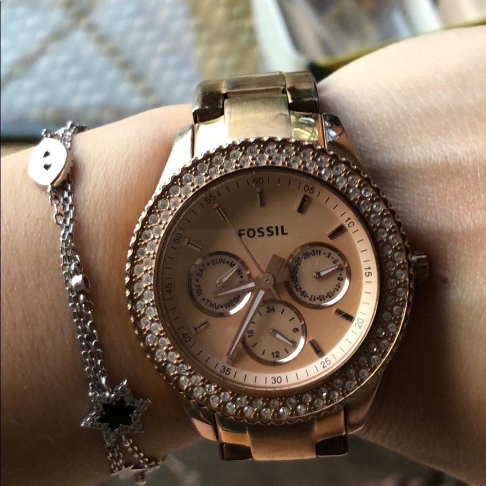 Fossil rose gold women’s watch